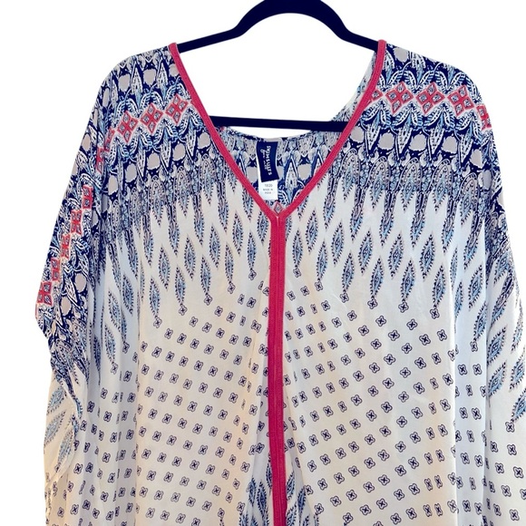 Swimsuits For All Kelsea cover up tunic in blue boho coral 18/20 - Picture 3 of 11